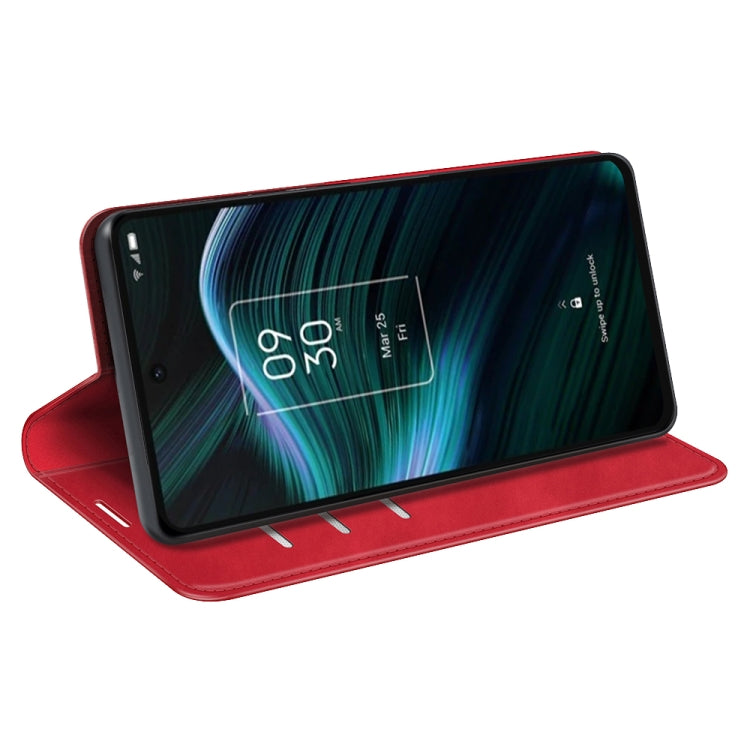 For TCL Stylus 5G Retro-skin  Magnetic Suction Leather Phone Case