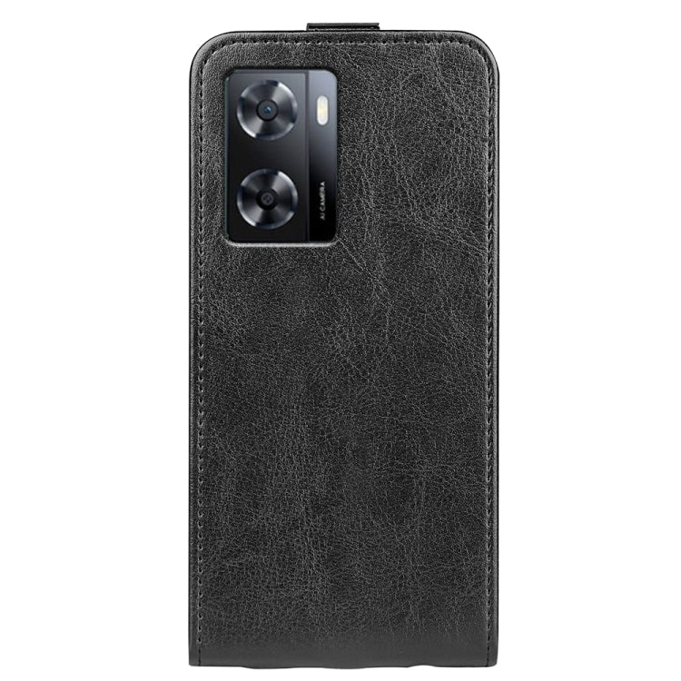 For OPPO A57 4G 2022 R64 Texture Vertical Flip Leather Phone Case