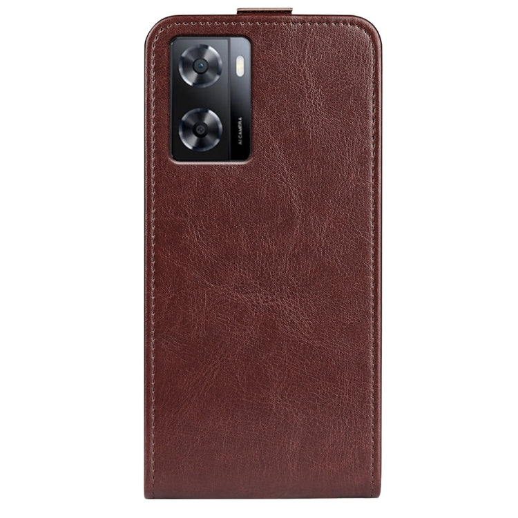 For OPPO A57 4G 2022 R64 Texture Vertical Flip Leather Phone Case