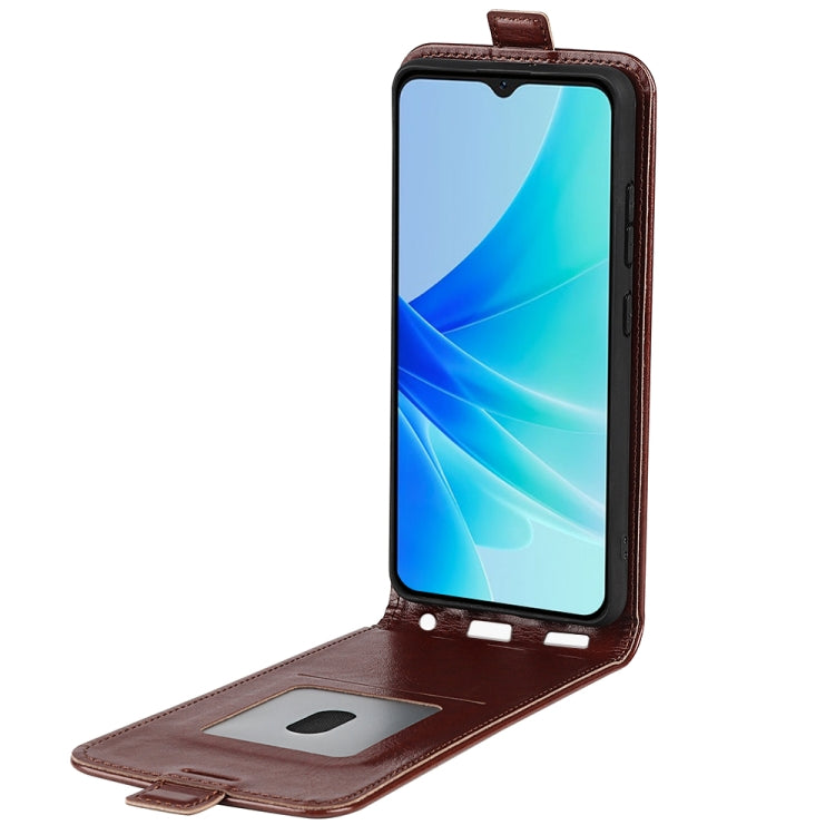 For OPPO A57 4G 2022 R64 Texture Vertical Flip Leather Phone Case