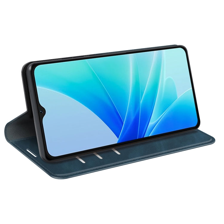 For OPPO A57 4G Retro-skin Magnetic Suction Leather Phone Case