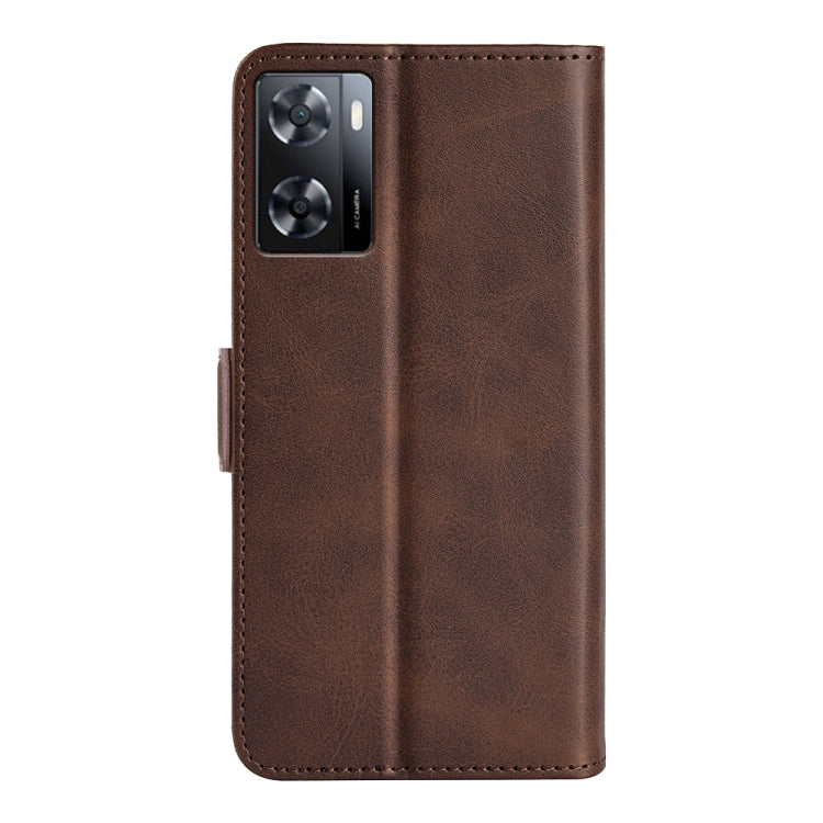 For OPPO A57 4G Dual-side Magnetic Buckle Horizontal Flip Leather Phone Case