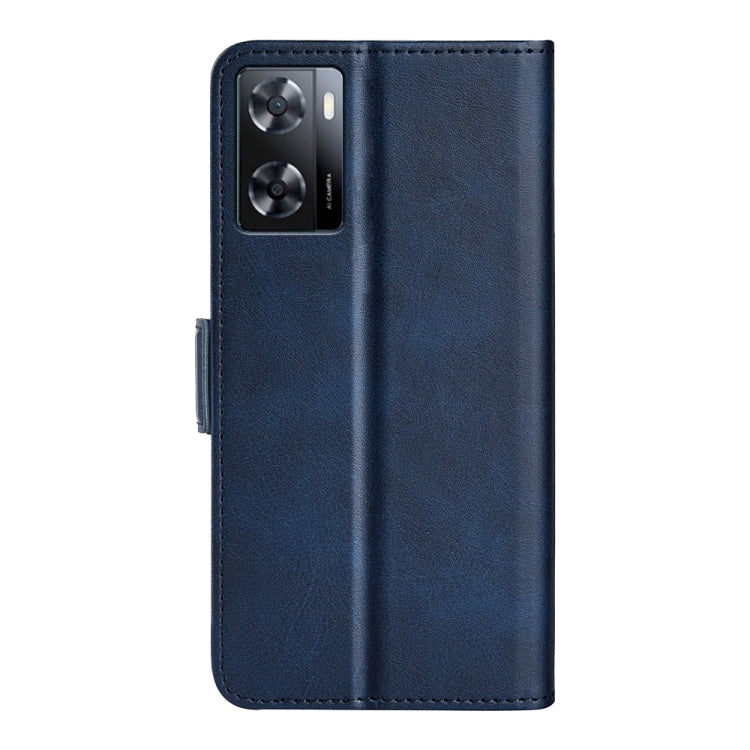 For OPPO A57 4G Dual-side Magnetic Buckle Horizontal Flip Leather Phone Case