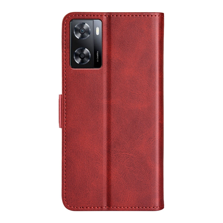 For OPPO A57 4G Dual-side Magnetic Buckle Horizontal Flip Leather Phone Case