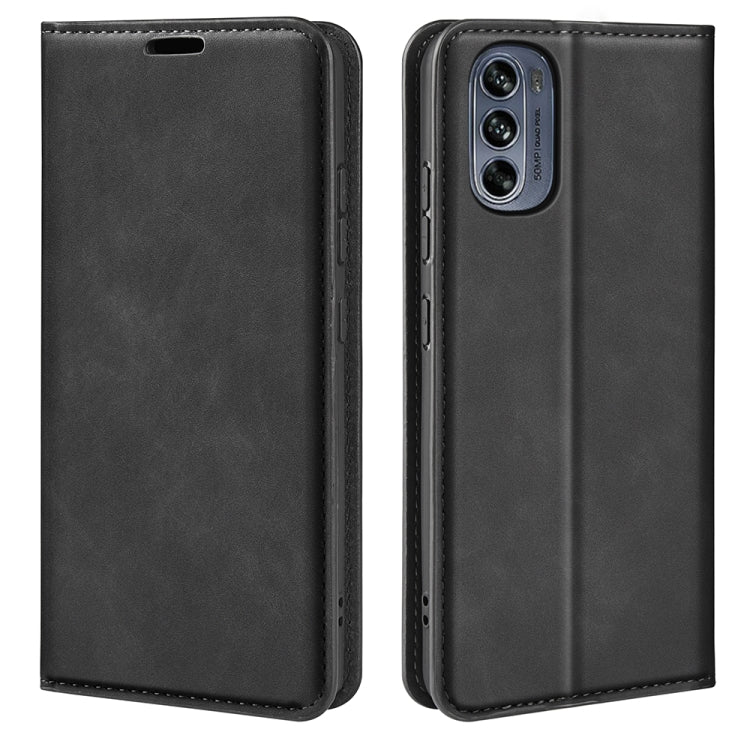 For Motorola G62 5G Retro-skin  Magnetic Suction Leather Phone Case