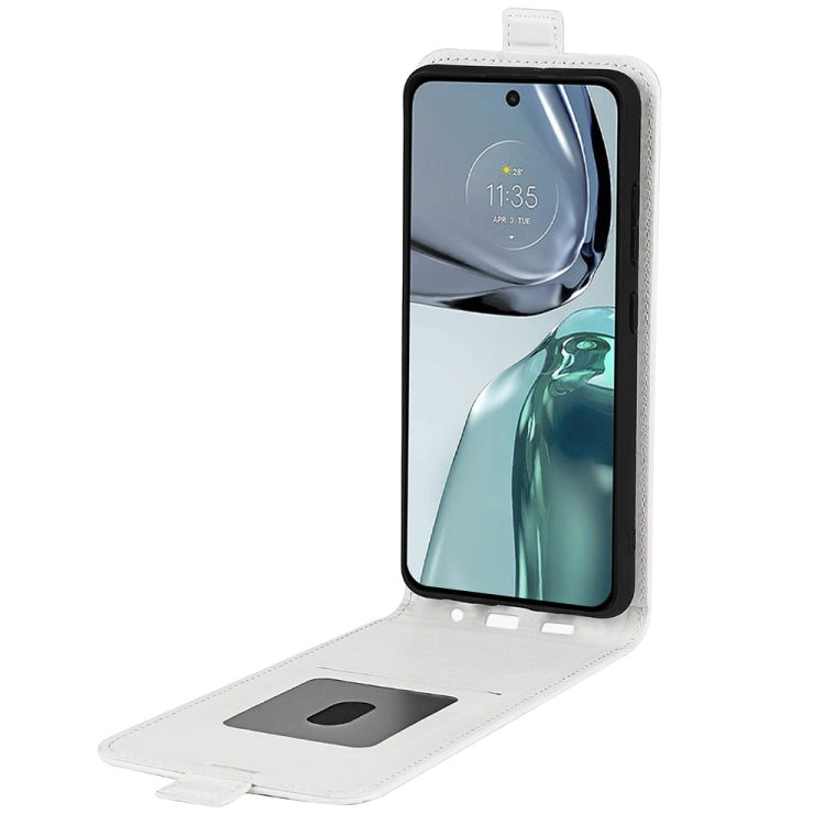 For Motorola Moto G62 5G R64 Texture Vertical Flip Leather Phone Case