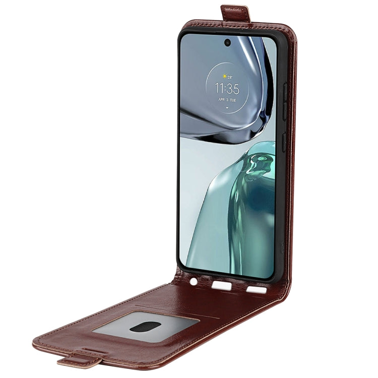 For Motorola Moto G62 5G R64 Texture Vertical Flip Leather Phone Case