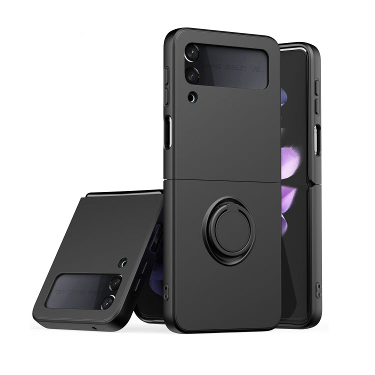 Silicone Integrated Ring Buckle Mobile Phone Case For Samsung Galaxy Z Flip4