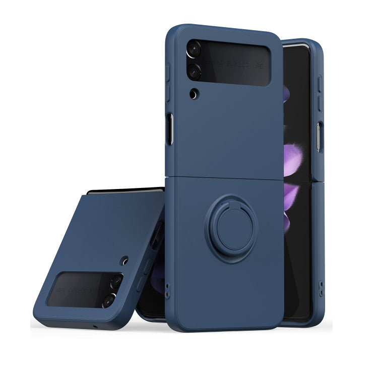 Silicone Integrated Ring Buckle Mobile Phone Case For Samsung Galaxy Z Flip4