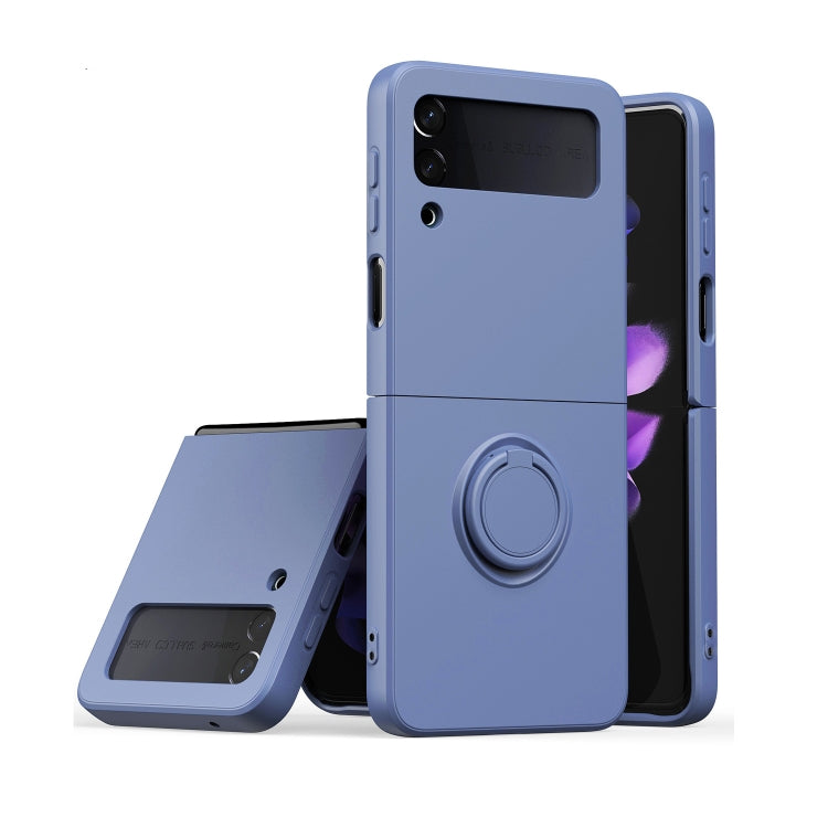 Silicone Integrated Ring Buckle Mobile Phone Case For Samsung Galaxy Z Flip4