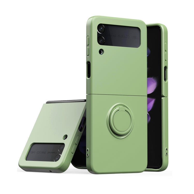 Silicone Integrated Ring Buckle Mobile Phone Case For Samsung Galaxy Z Flip4