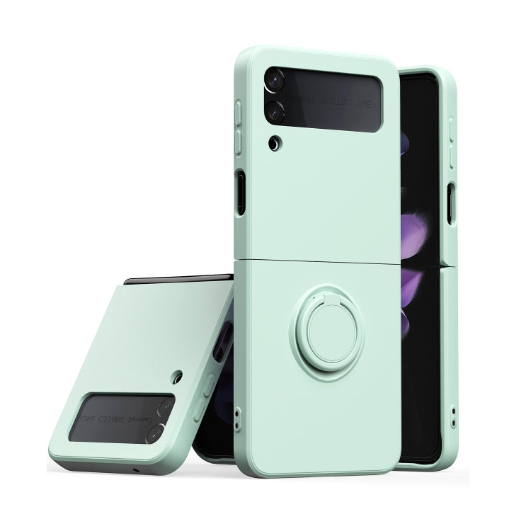 Silicone Integrated Ring Buckle Mobile Phone Case For Samsung Galaxy Z Flip4
