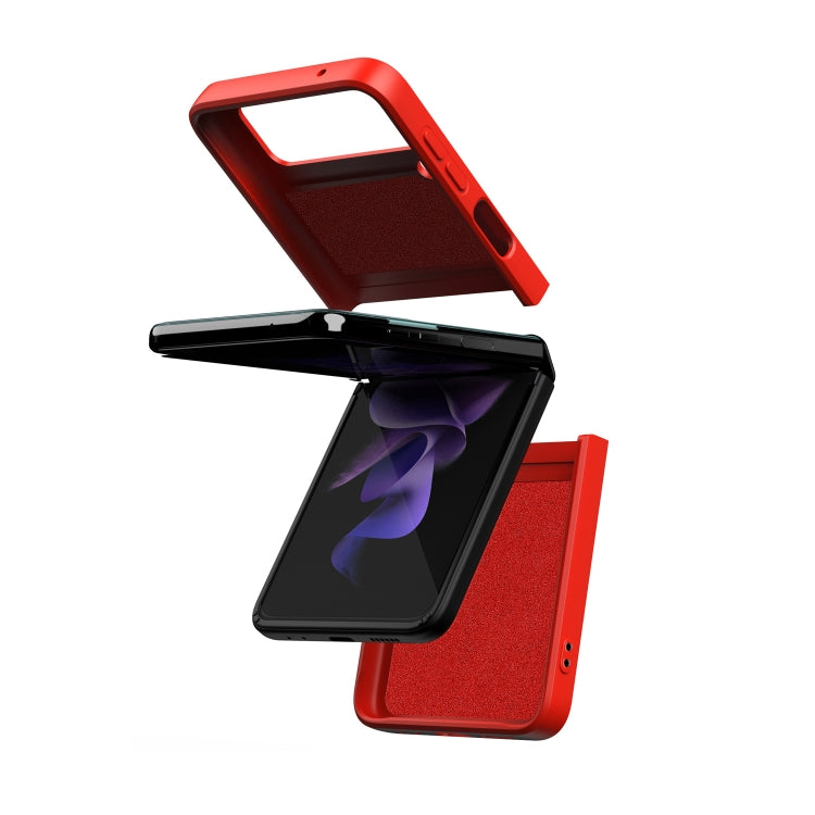 Silicone Integrated Ring Buckle Mobile Phone Case For Samsung Galaxy Z Flip4