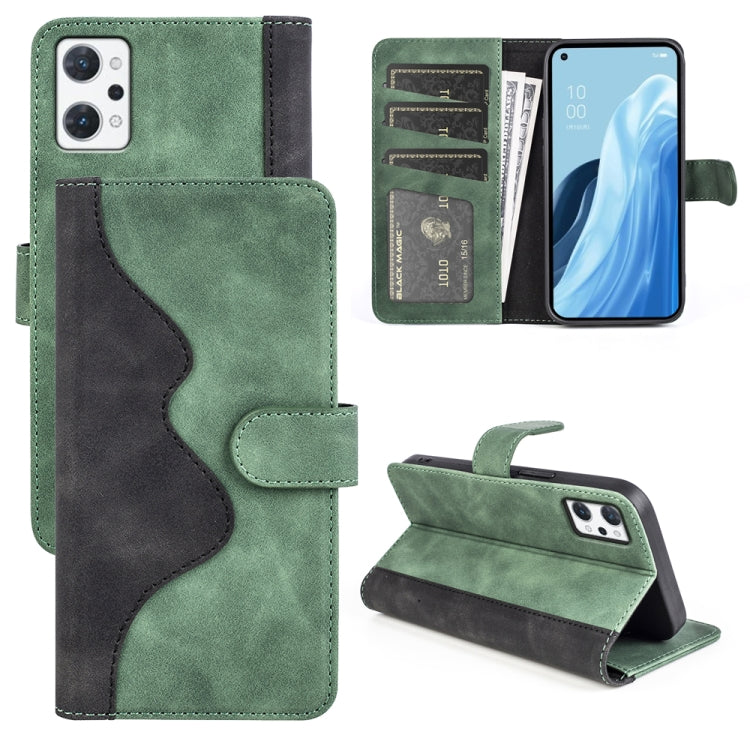 For OPPO Reno7 A JP Version Stitching Horizontal Flip Leather Phone Case