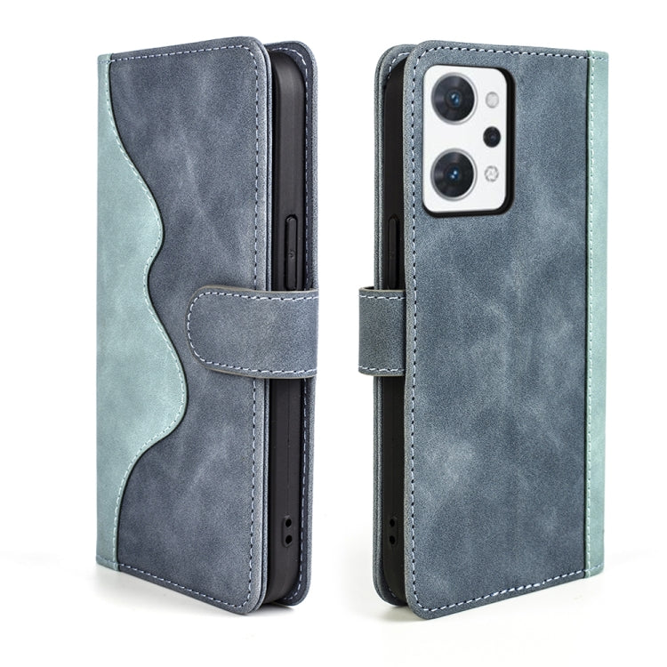 For OPPO Reno7 A JP Version Stitching Horizontal Flip Leather Phone Case