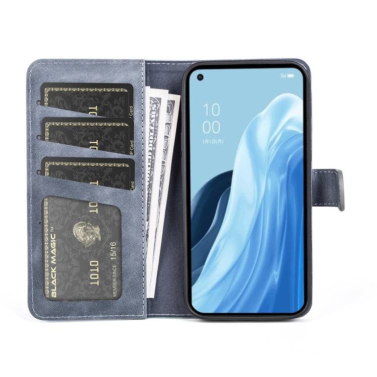 For OPPO Reno7 A JP Version Stitching Horizontal Flip Leather Phone Case