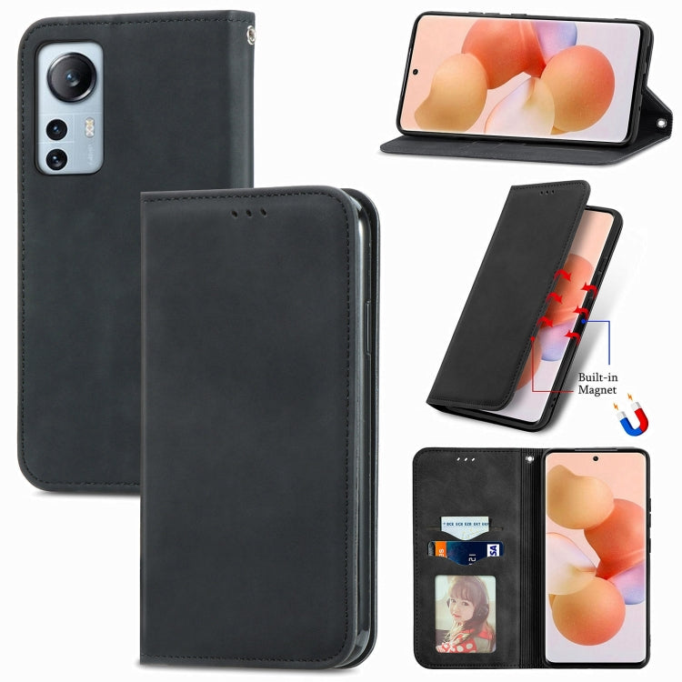 For Xiaomi 12 Lite Retro Skin Feel Magnetic Leather Phone Case