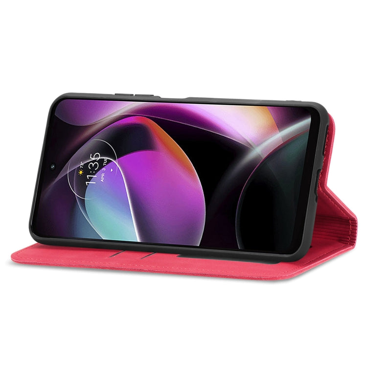 For Motorola Moto G 2022 Retro Skin Feel Magnetic Leather Phone Case