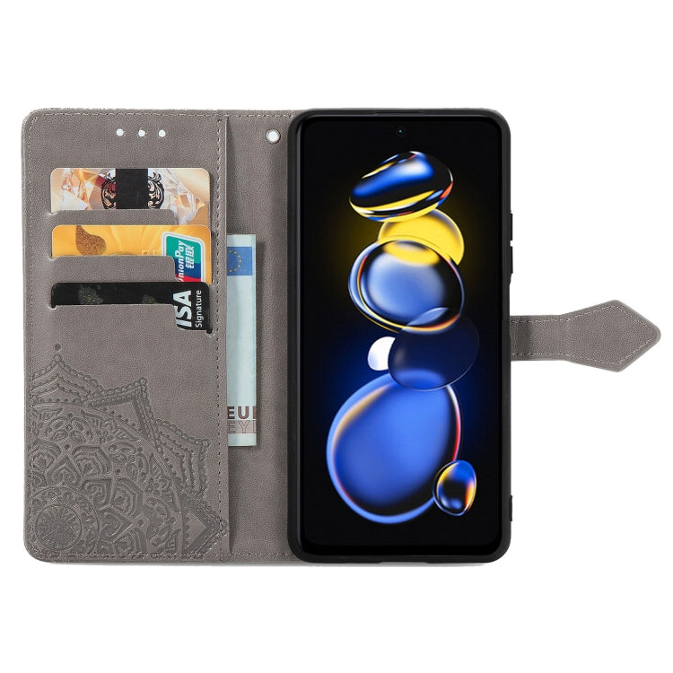 For Xiaomi Redmi Note 11T 5G Mandala Flower Embossed Horizontal Flip Leather Phone Case