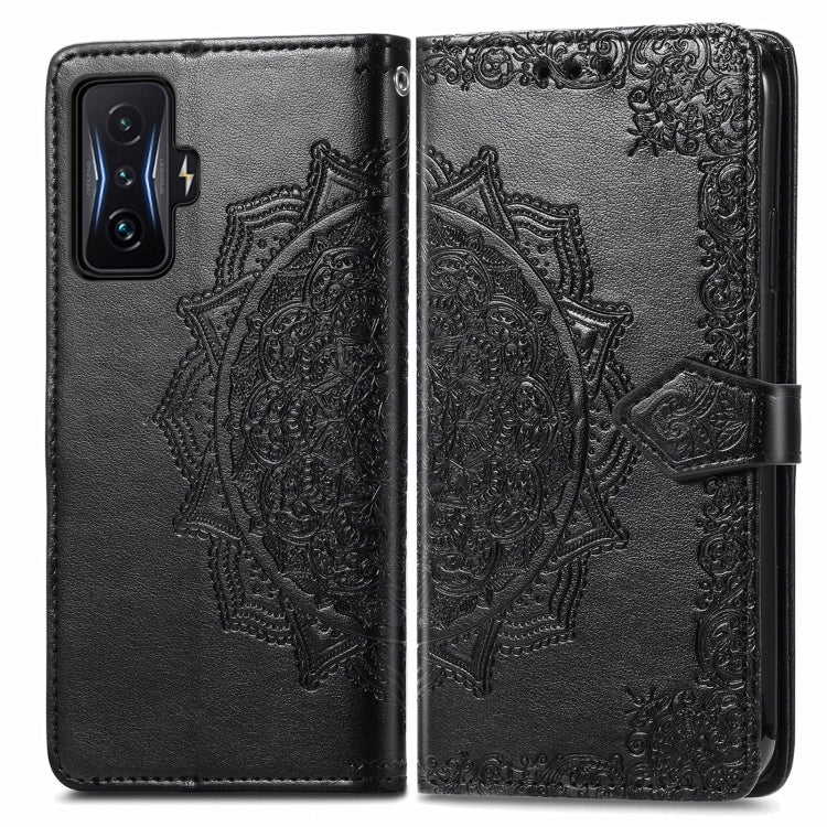 For Xiaomi Redmi K50 Gaming Mandala Flower Embossed Horizontal Flip Leather Phone Case