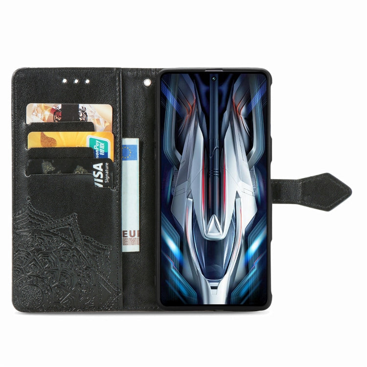 For Xiaomi Redmi K50 Gaming Mandala Flower Embossed Horizontal Flip Leather Phone Case
