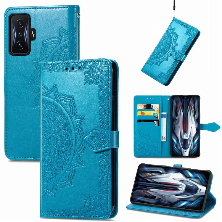 For Xiaomi Redmi K50 Gaming Mandala Flower Embossed Horizontal Flip Leather Phone Case