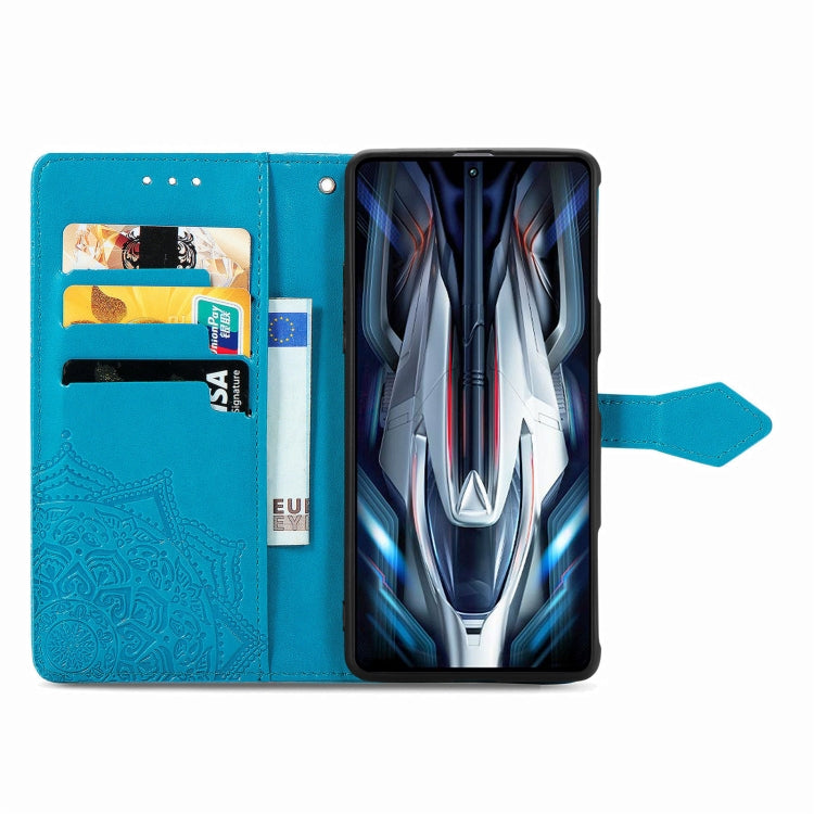 For Xiaomi Redmi K50 Gaming Mandala Flower Embossed Horizontal Flip Leather Phone Case