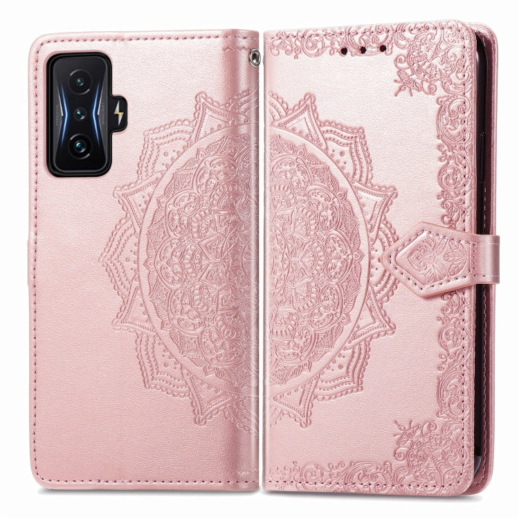 For Xiaomi Redmi K50 Gaming Mandala Flower Embossed Horizontal Flip Leather Phone Case