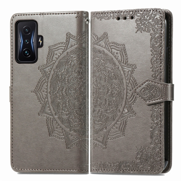 For Xiaomi Redmi K50 Gaming Mandala Flower Embossed Horizontal Flip Leather Phone Case