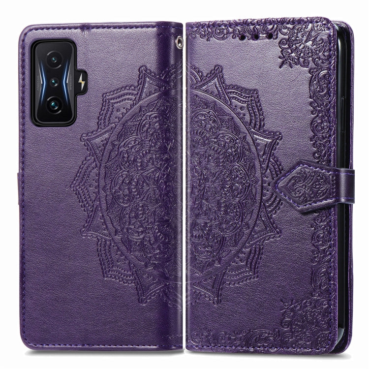 For Xiaomi Redmi K50 Gaming Mandala Flower Embossed Horizontal Flip Leather Phone Case