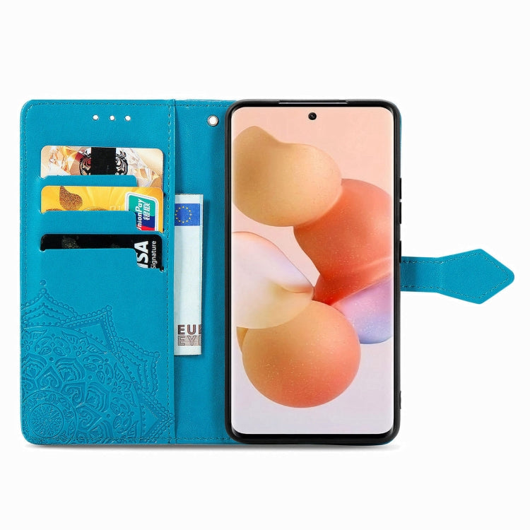 For Xiaomi 12 Lite Mandala Flower Embossed Horizontal Flip Leather Phone Case