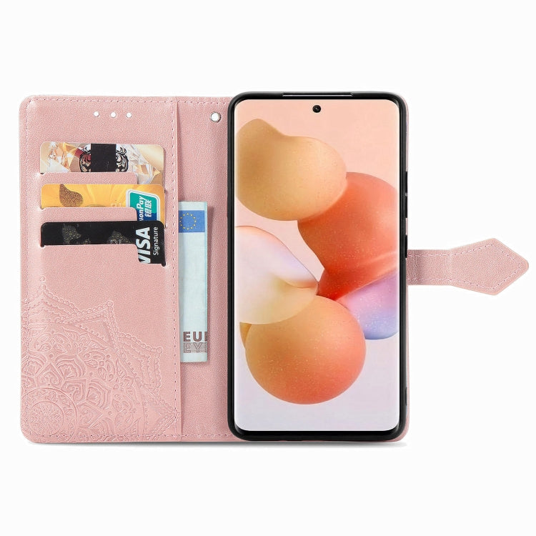 For Xiaomi 12 Lite Mandala Flower Embossed Horizontal Flip Leather Phone Case