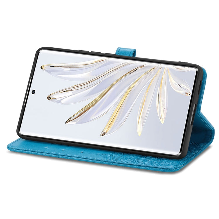 For Honor 70 Mandala Flower Embossed Horizontal Flip Leather Phone Case