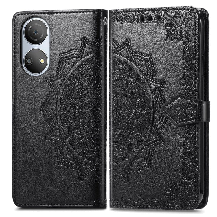 For Honor Play 30 Plus / X7 Mandala Flower Embossed Horizontal Flip Leather Phone Case