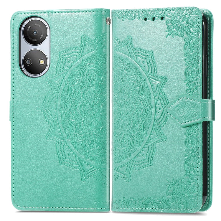 For Honor Play 30 Plus / X7 Mandala Flower Embossed Horizontal Flip Leather Phone Case