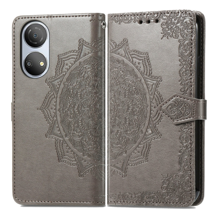 For Honor Play 30 Plus / X7 Mandala Flower Embossed Horizontal Flip Leather Phone Case
