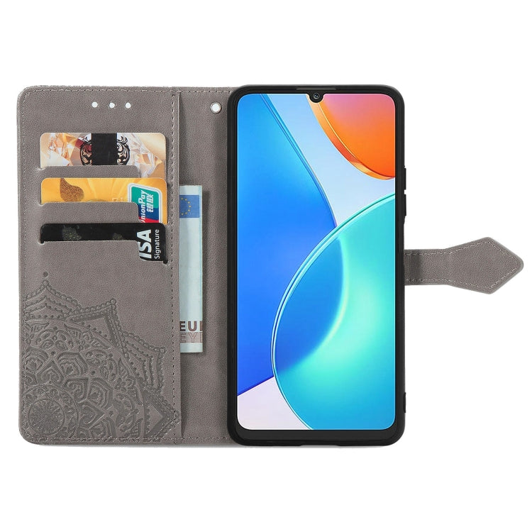 For Honor Play 30 Plus / X7 Mandala Flower Embossed Horizontal Flip Leather Phone Case