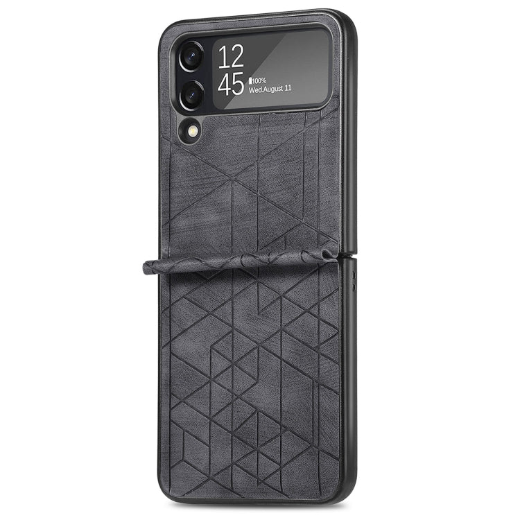 For Samsung Galaxy Flip4 3D Geometric Embossing Folding Phone Case