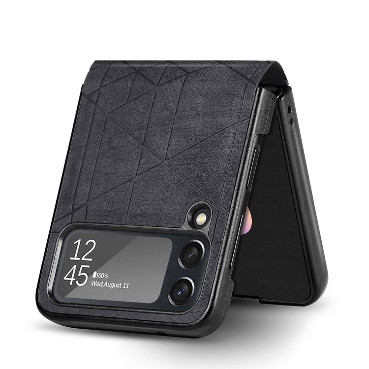 For Samsung Galaxy Flip4 3D Geometric Embossing Folding Phone Case