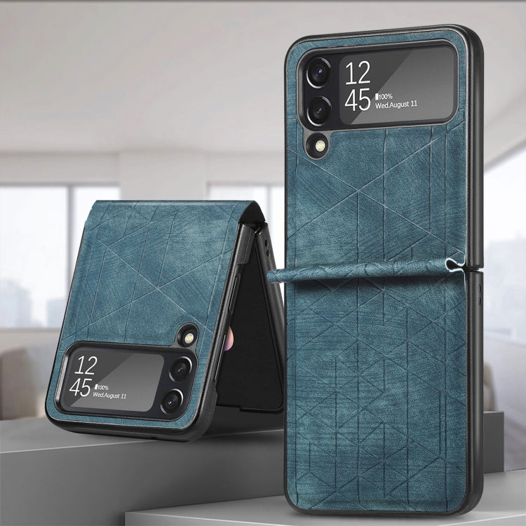 For Samsung Galaxy Flip4 3D Geometric Embossing Folding Phone Case