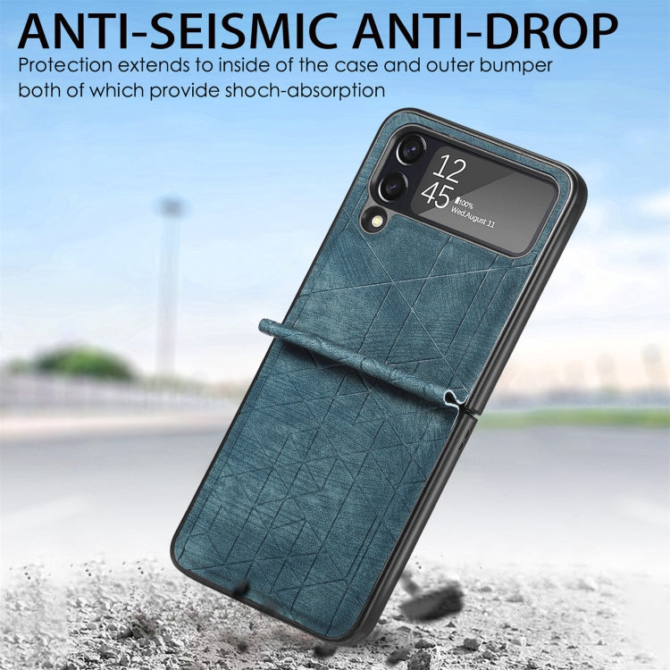 For Samsung Galaxy Flip4 3D Geometric Embossing Folding Phone Case