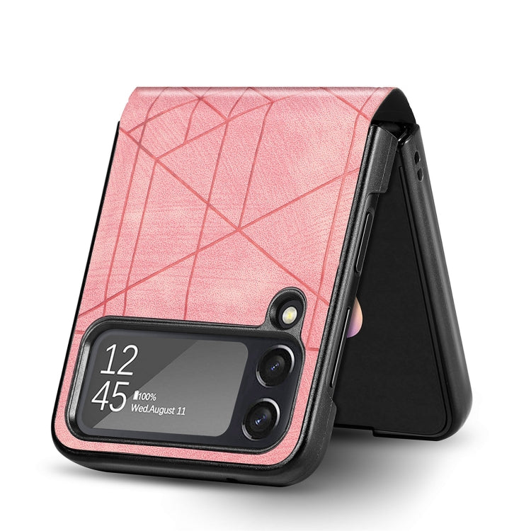 For Samsung Galaxy Flip4 3D Geometric Embossing Folding Phone Case