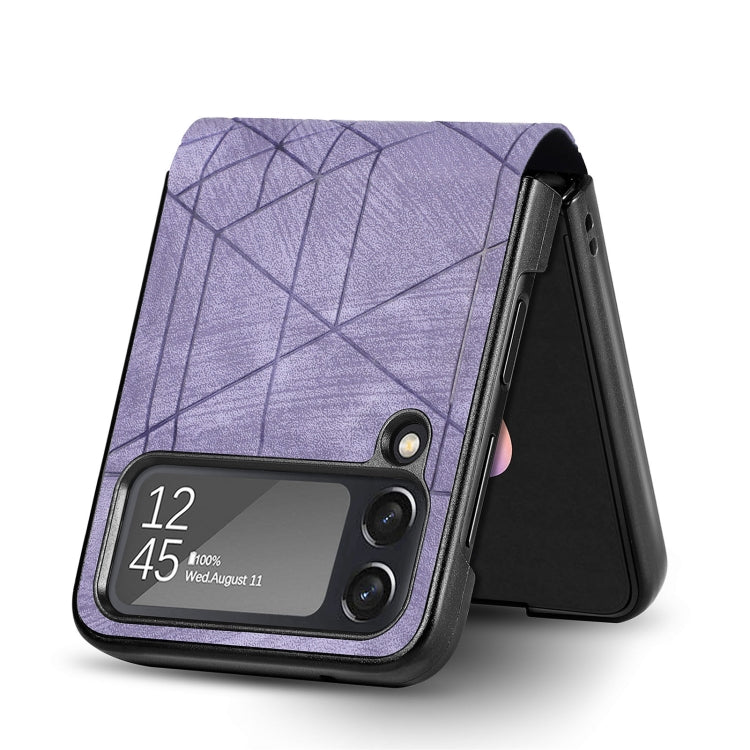 For Samsung Galaxy Flip4 3D Geometric Embossing Folding Phone Case