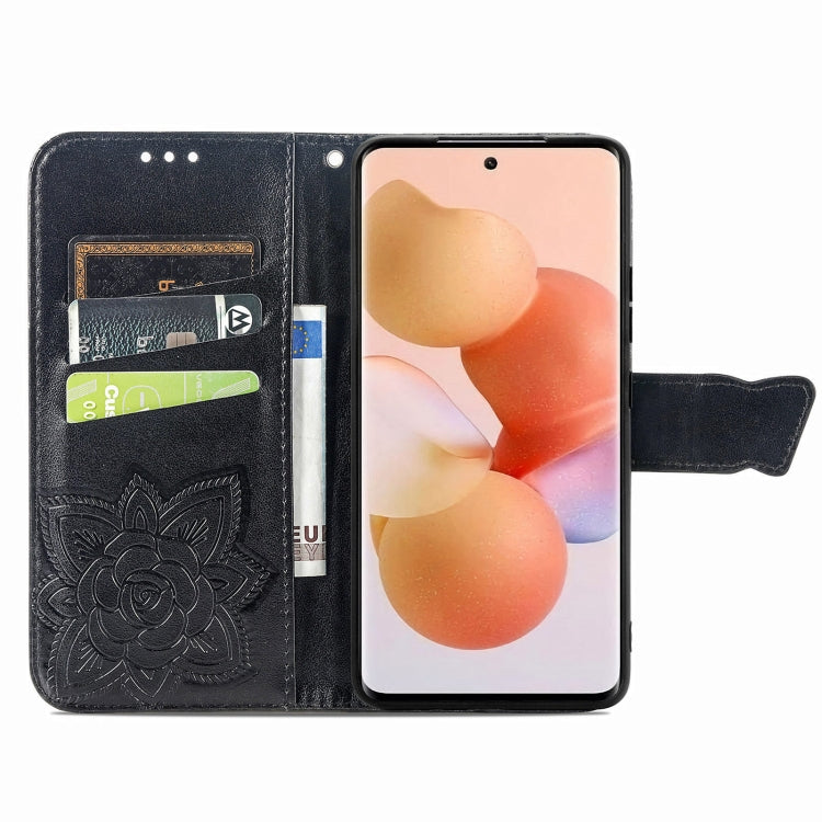For Xiaomi 12 Lite Butterfly Love Flower Embossed Horizontal Flip Leather Phone Case