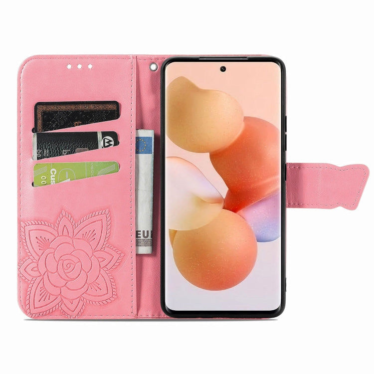 For Xiaomi 12 Lite Butterfly Love Flower Embossed Horizontal Flip Leather Phone Case