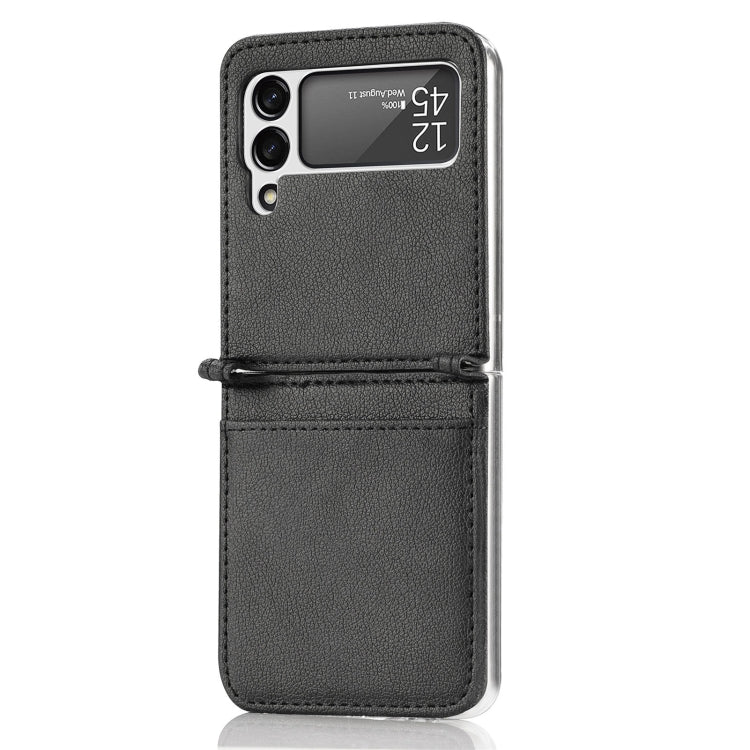 For Samsung Galaxy Z Flip 4 5G Folding Litchi Texture Card Wallet Phone Case