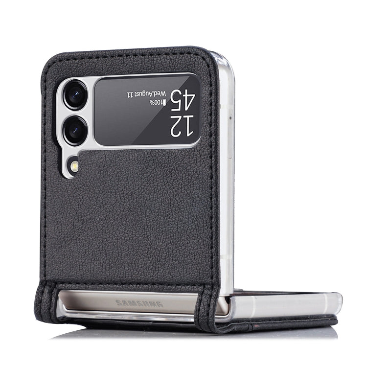For Samsung Galaxy Z Flip 4 5G Folding Litchi Texture Card Wallet Phone Case