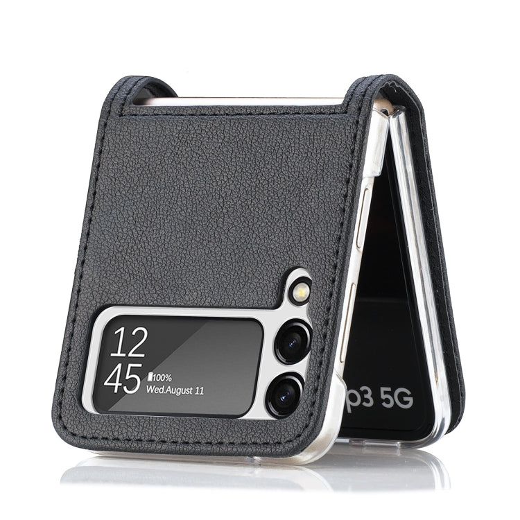 For Samsung Galaxy Z Flip 4 5G Folding Litchi Texture Card Wallet Phone Case