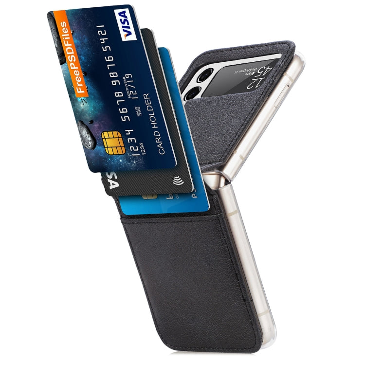 For Samsung Galaxy Z Flip 4 5G Folding Litchi Texture Card Wallet Phone Case