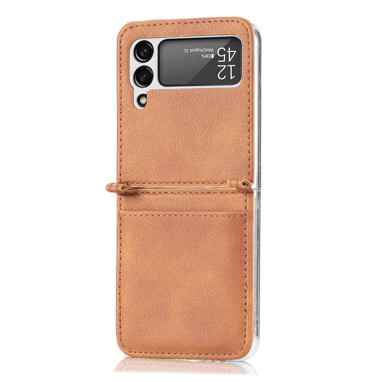For Samsung Galaxy Z Flip 4 5G Folding Litchi Texture Card Wallet Phone Case